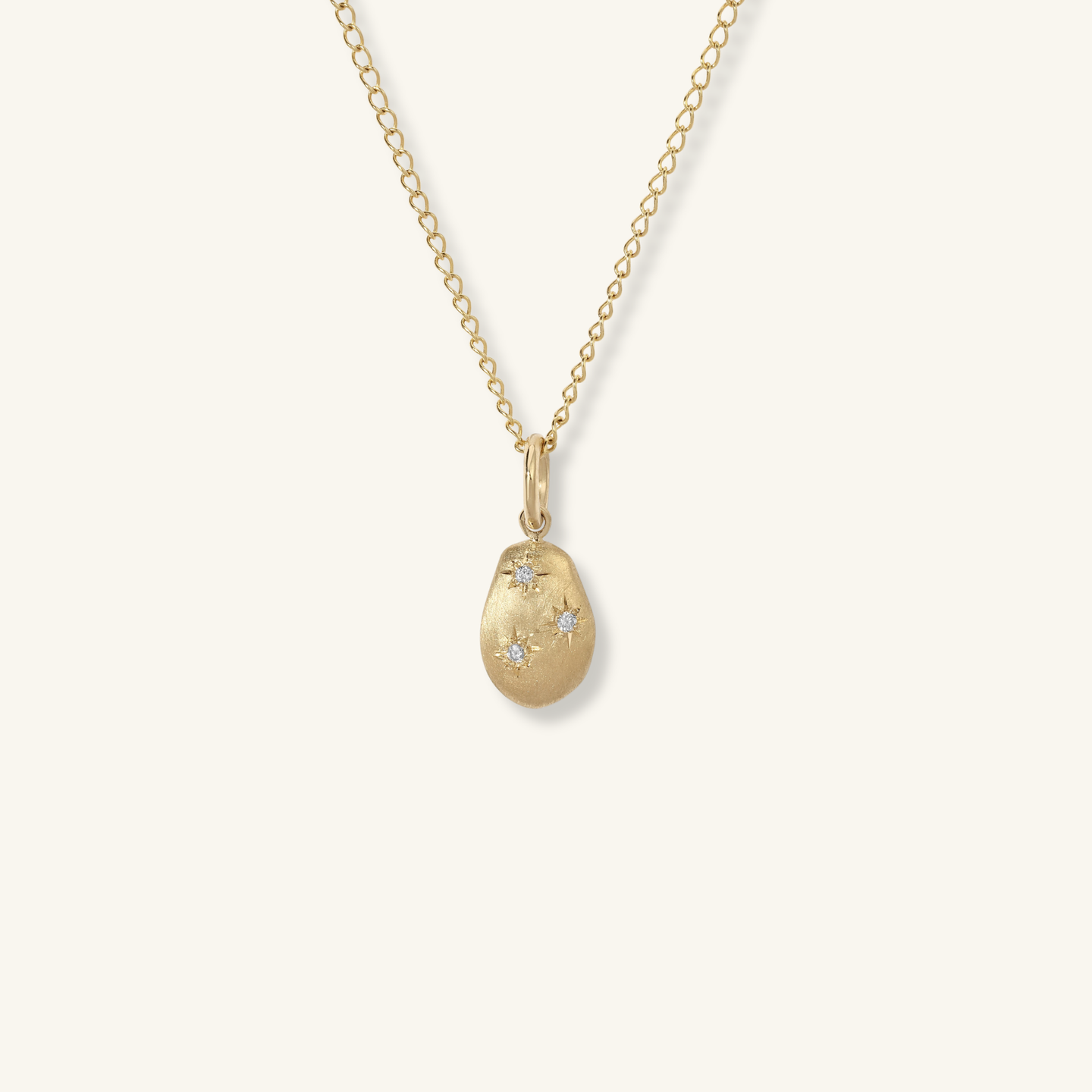 Carob Bean Satin Finish Pendant