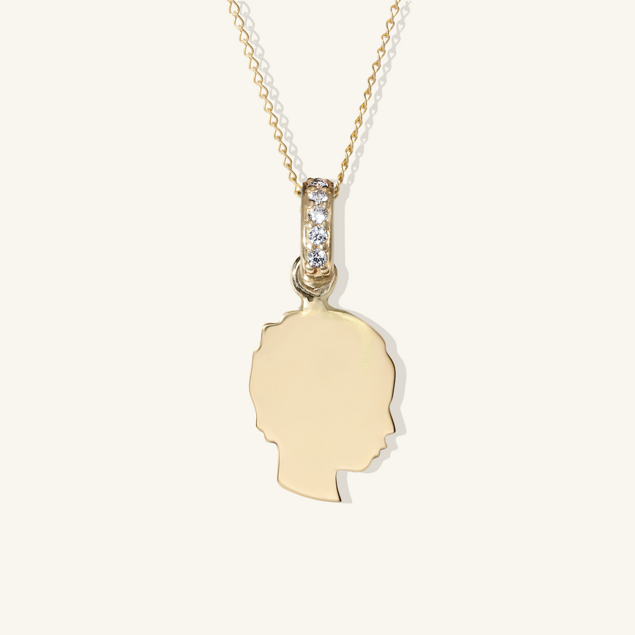 Classic Silhouetted Portrait Pendant