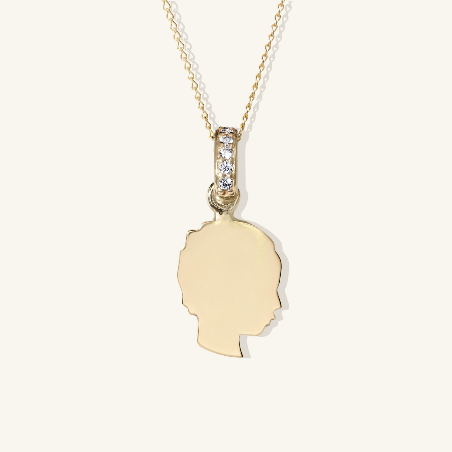 Classic Silhouetted Portrait Pendant