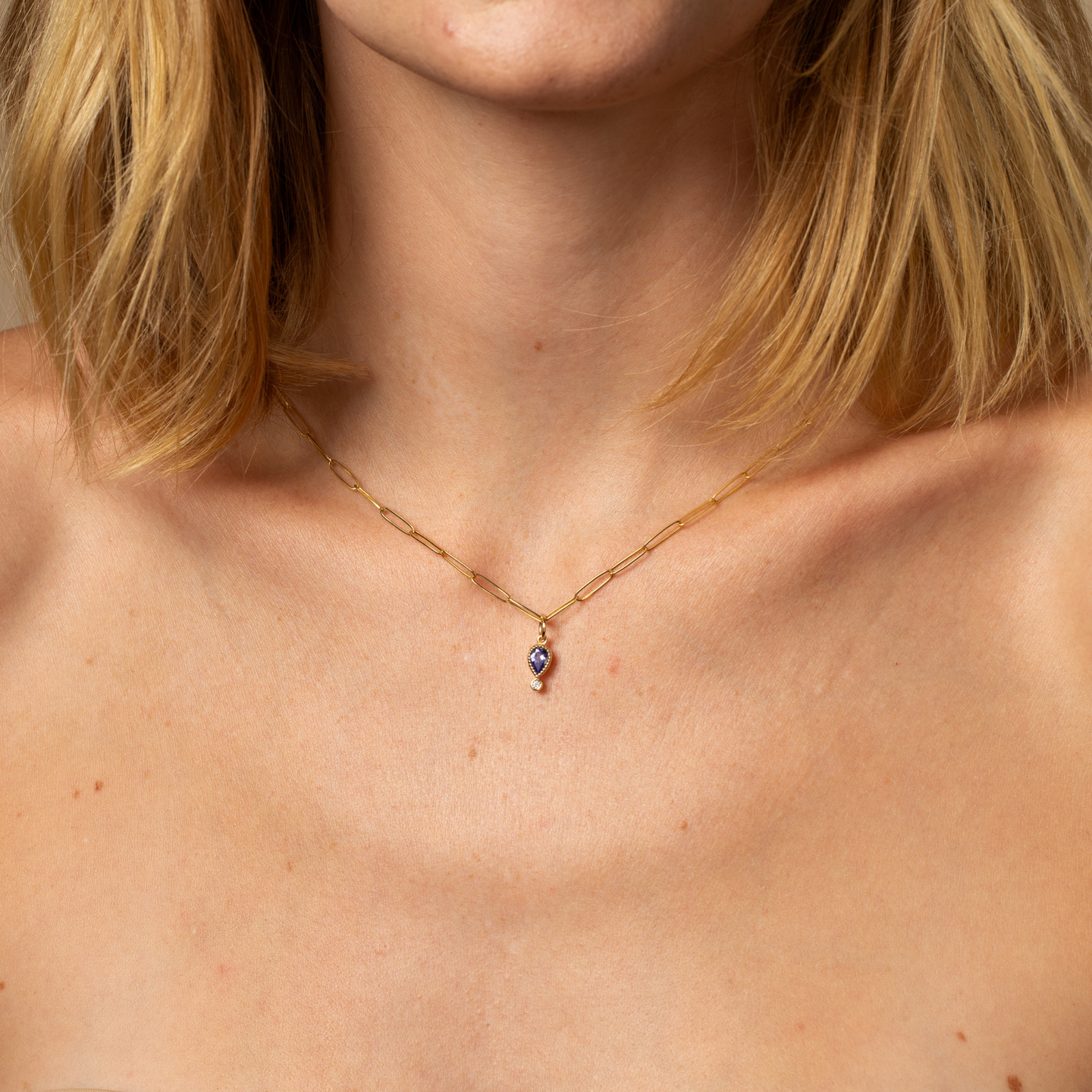 Paloma Pear Shaped Tanzanite Pendant