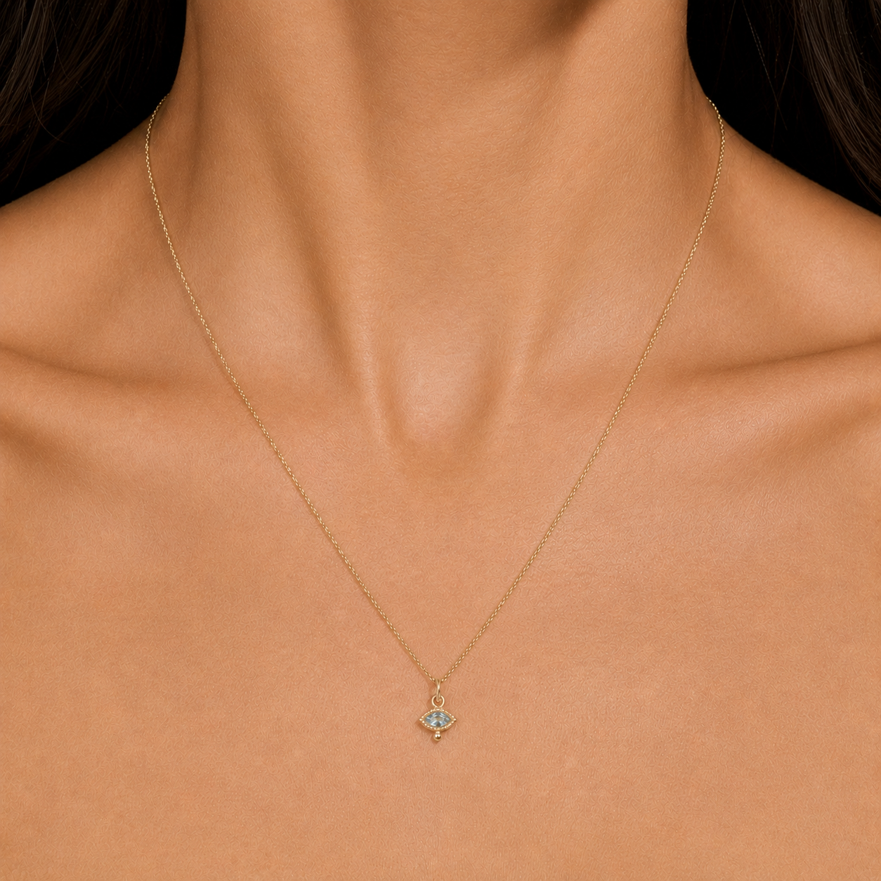 Tiny Aquamarine Talisman