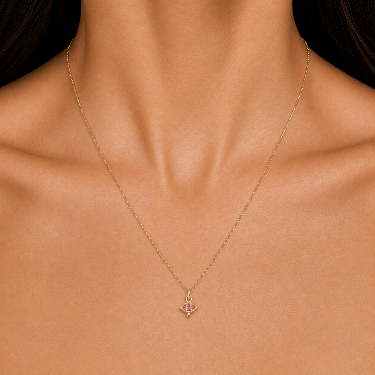 Tiny Pink Tourmaline Talisman