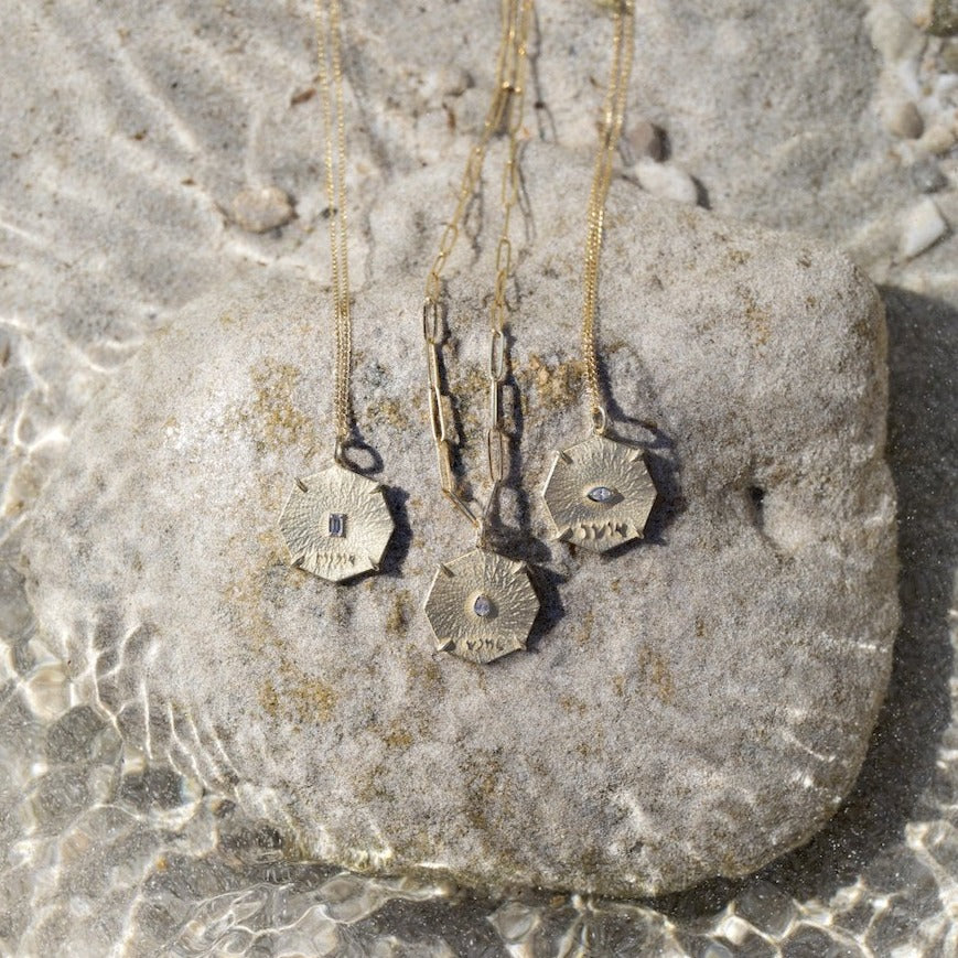 Pavé Diamond Bliss Octagon Charm Necklace - Zahava