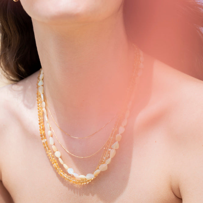 Shimmering Box Chain Necklace - Zahava