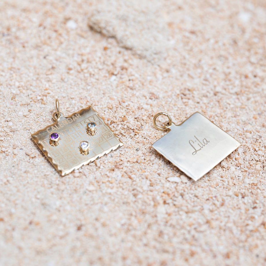 Multiple Date 1960s Calendar Charm | Zahava Multiple Date 1960s Calendar Charm | Zahava
